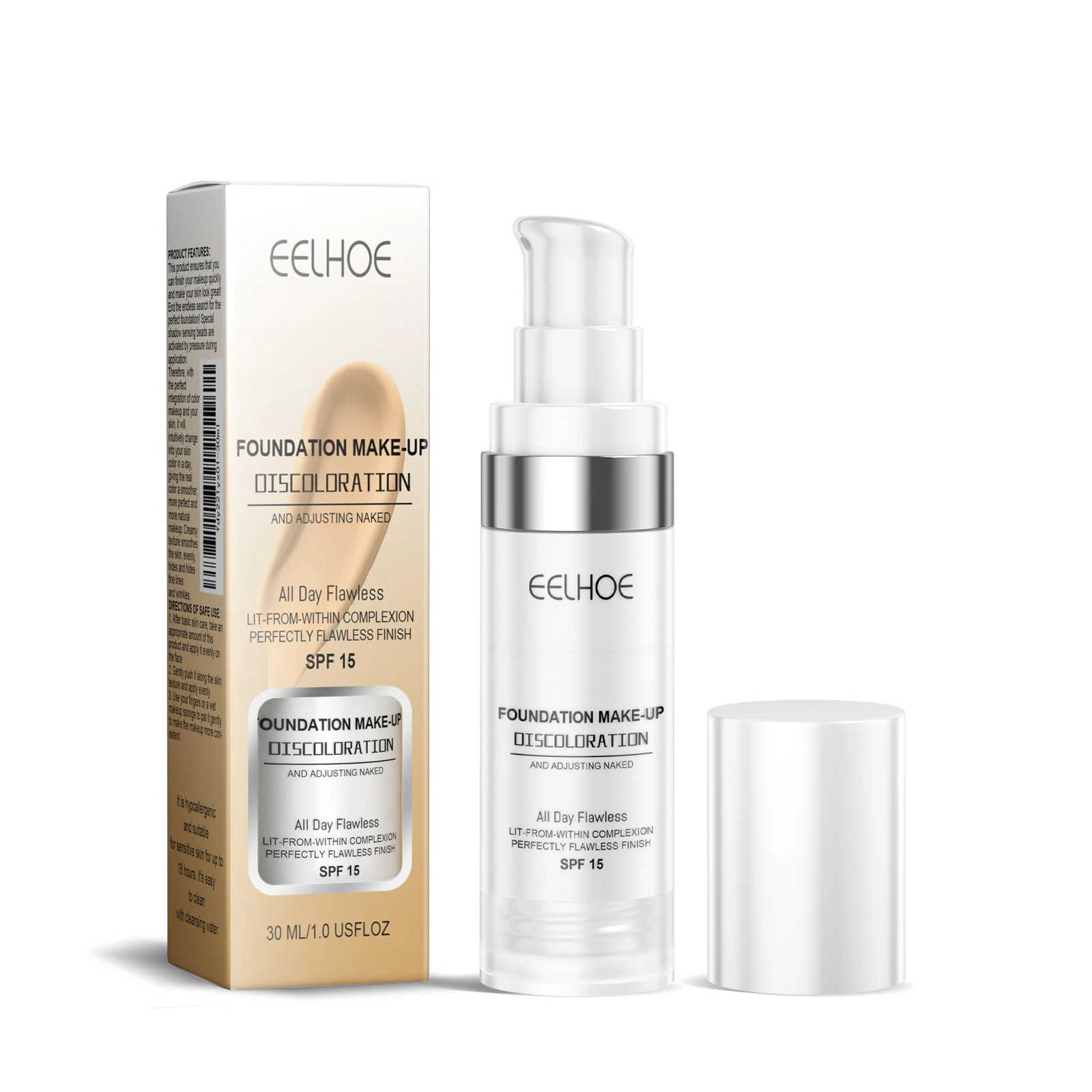 30ml Color Changing Foundation Long-Lasting Hydrating Transfer-Proof Skin Tone Adjust Brightening Lightweight All Skin Types image 6