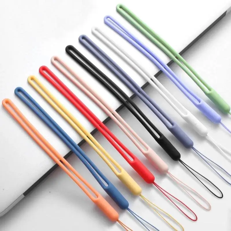 Short Silicone Wrist Strap Hand Lanyard Keychain Keycord Hanging Rope XYu For Phone iPhone Samsung Camera GoPro USB Flash Drives