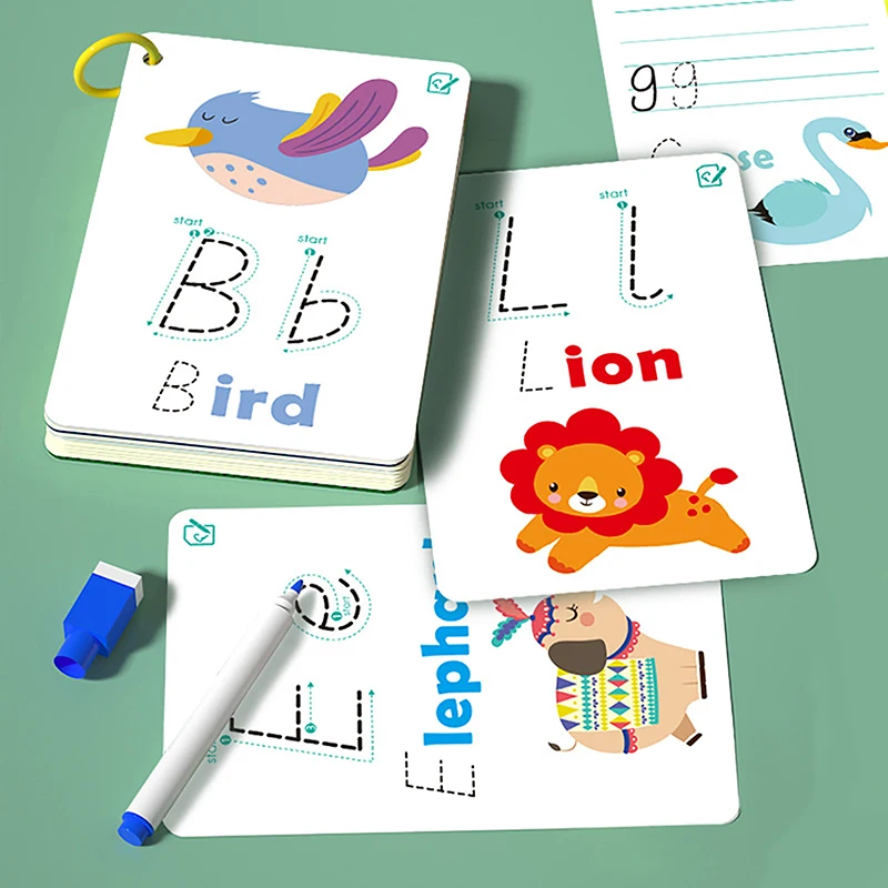 Cartões de aprendizagem infantil para leitura e escrita, flashcard cognição número, brinquedo educativo matemática para crianças