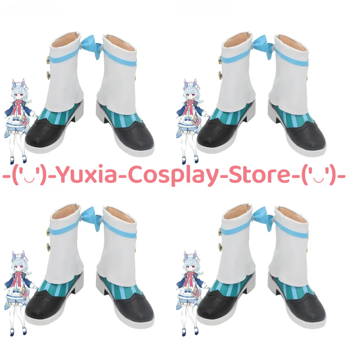 Yuxiacosplay! Buty do cosplayu Sigewinne z Genshin Impact, rekwizyt postaci z anime, skórzane botki z PU, kostium na Halloween, karnawał, imprezę.