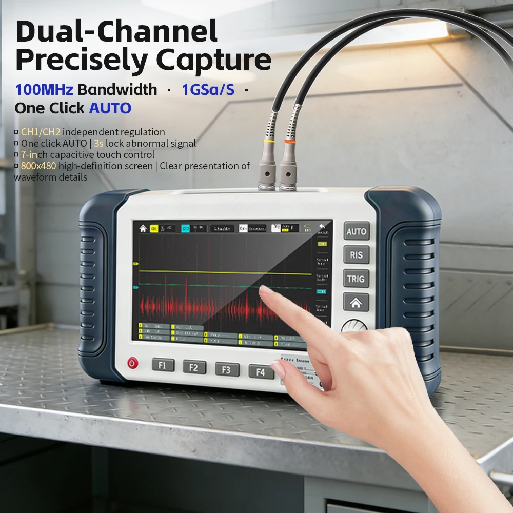 2026 New 3-in-1 Multifunctional Oscilloscope Multimeter Signal Generator Dual Channel 100M Bandwidth 1GS Sampling