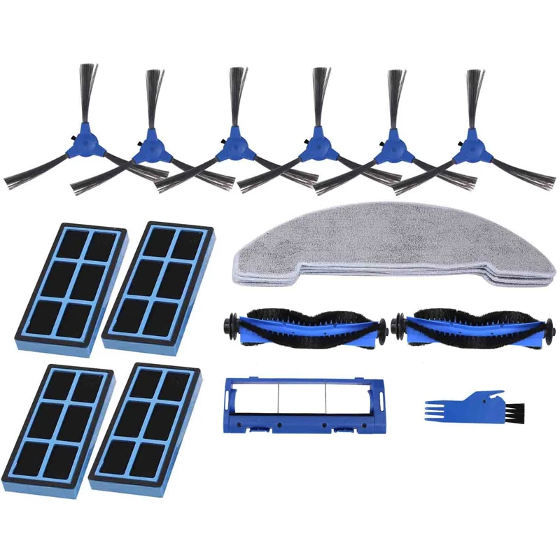 1 PCS Main Side Brush Hepa Filter Mop Rag Replacement Robot Vacuum Cleaner Parts For Ultenic D5 Series D5S / D5S Pro / D5S Pro+