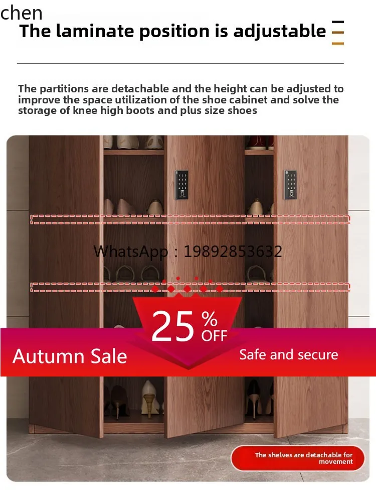 

shoe cabinet household password lock outside the door shoe cabinet locker integrated large capacity living room decoration