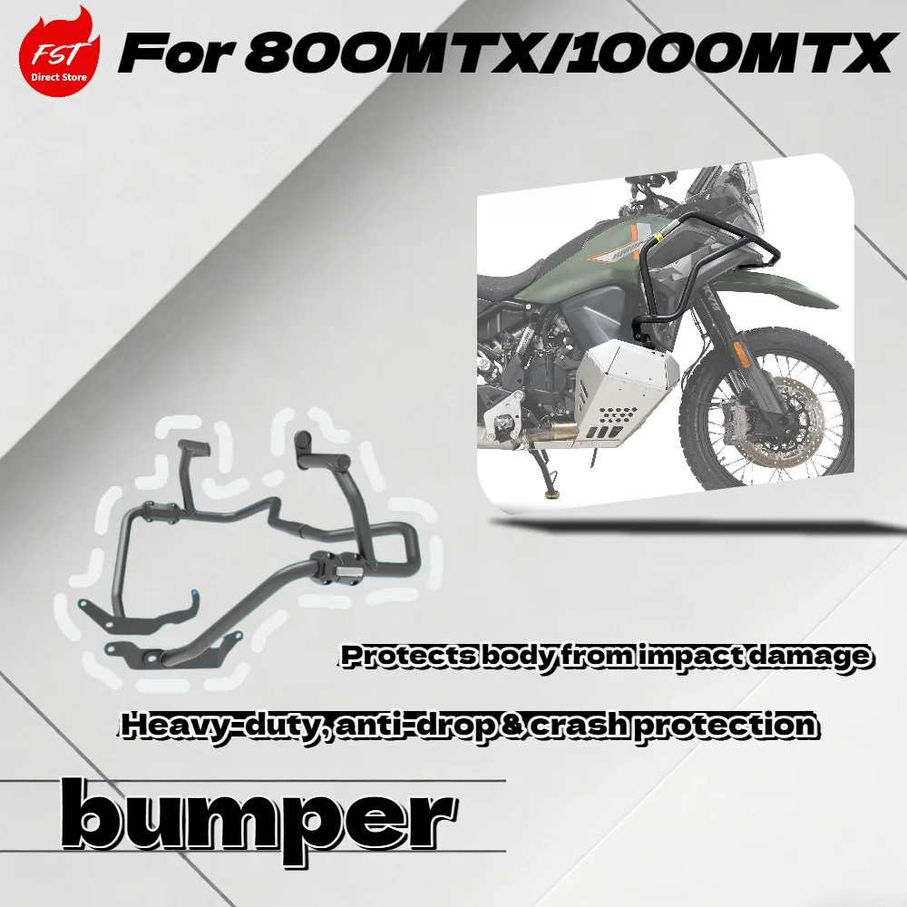 

For 1000MTX 800MTX Reinforced Upper & Lower Guard Bar Anti-Collision Bumper Skid Plate Accessories