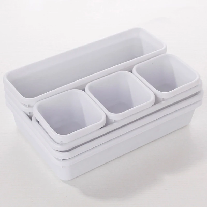 

New 8 Pcs Divide Drawer Organizer Box Storage Trays Box Office Home Kitchen Bathroom Cupboard Desk Jewelry Makeup Organization