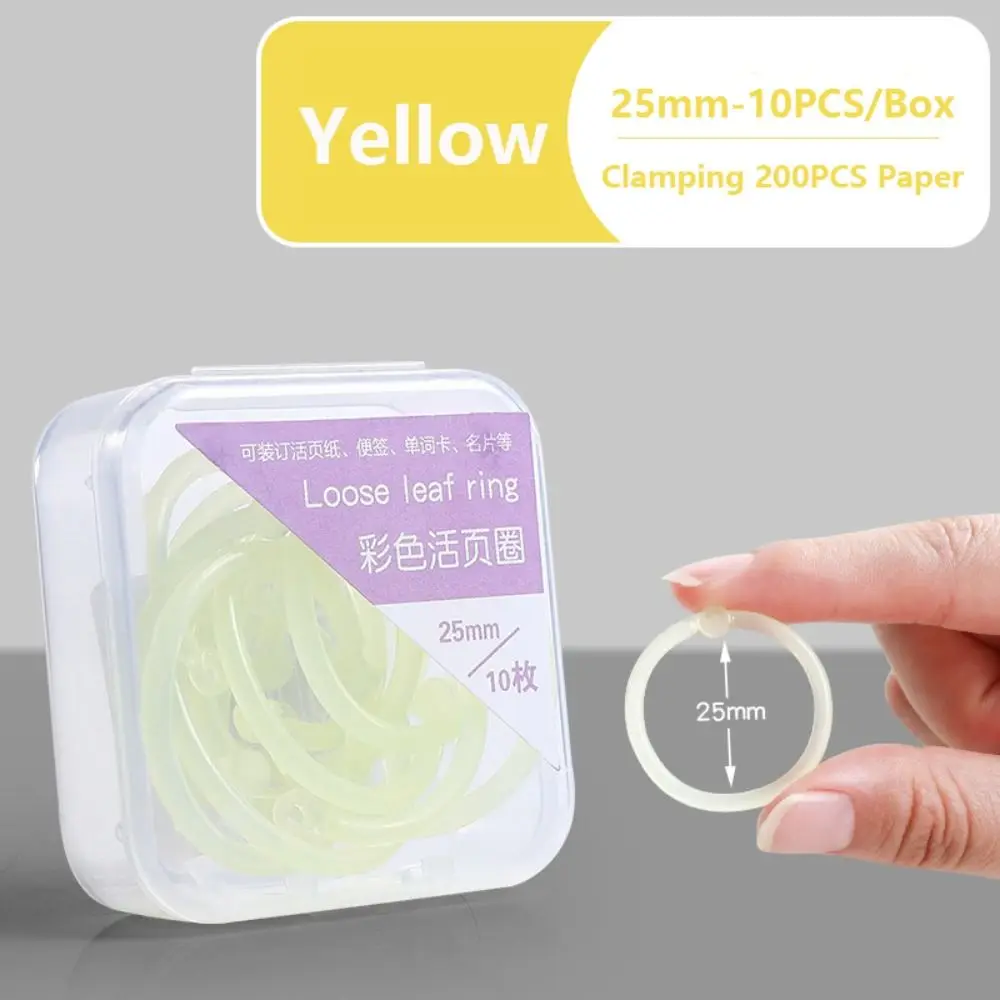 Creative DIY Binder Ring Multi-Function 15/20/25mm Loose Leaf Paper Buckle Plastic Loose Leaf Paper Paper Binding School Office