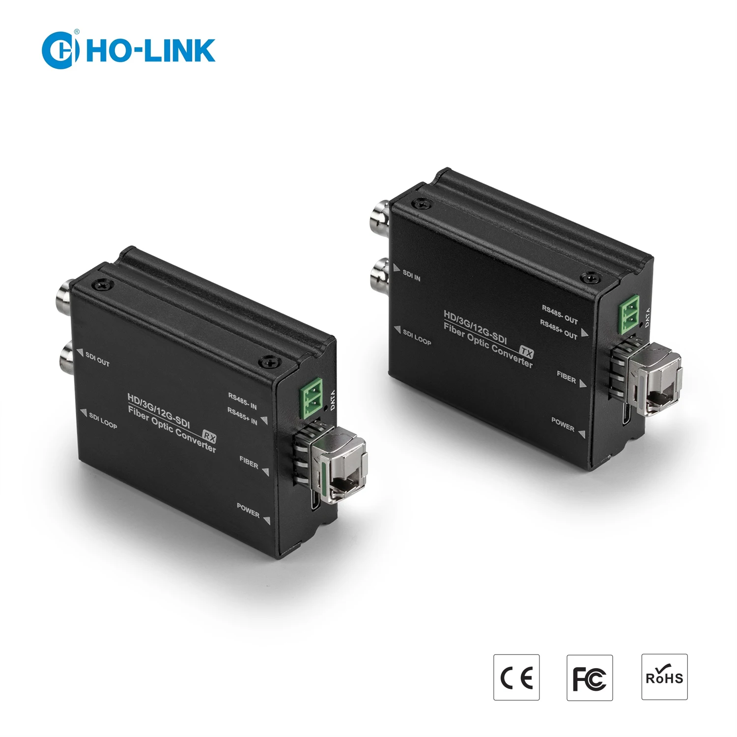 

12G-SDI Fiber Optic Extender 1-ch 12G-SDI over single core fiber cable 20km