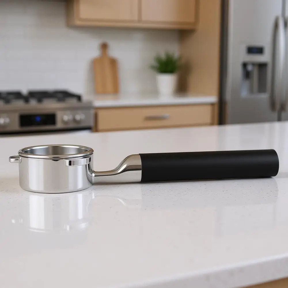 

Бездонный портафильтр 54 мм, совместимый с эспрессо-машинами, включает корзину на 18-20 г (черный)