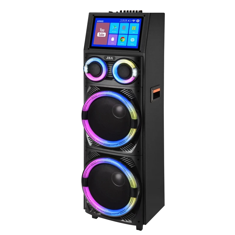 JBA-D2123 Dual 12-inch RGB Light System Party Box Speaker with Screen