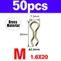 50PCS M Gold
