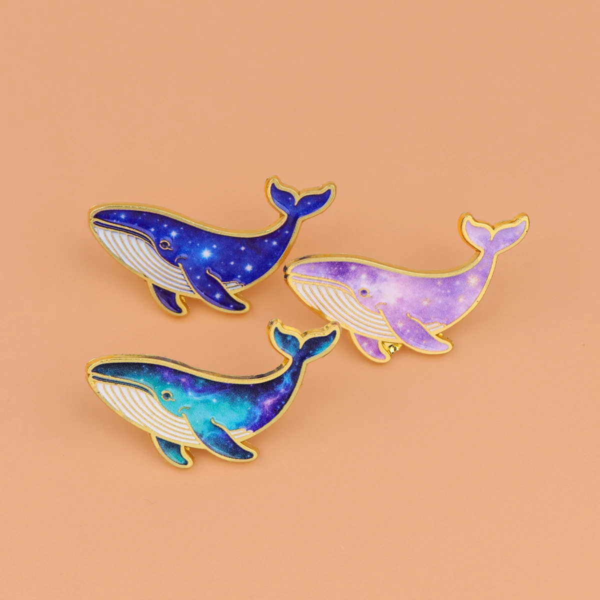 Colorful Humpback Whale Enamel - Embroidery Whale ulasan dan harga