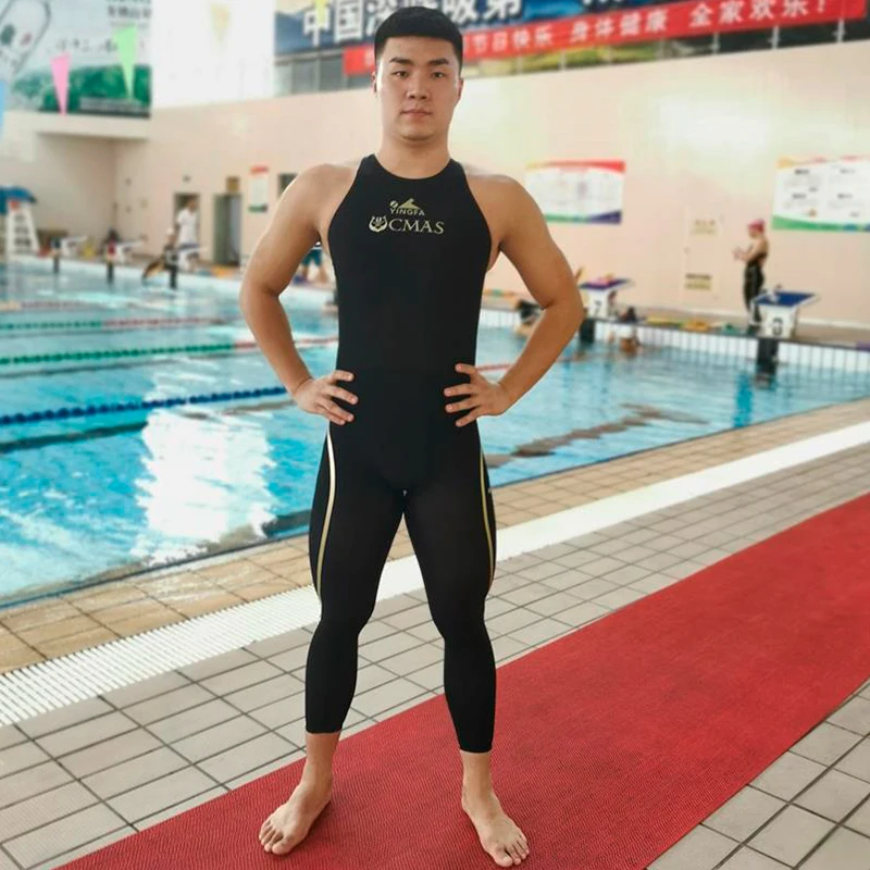 NEW  CMAS YINGFA F1901 Swimming competition quick-dry professional competition one-piece men's swimming suit