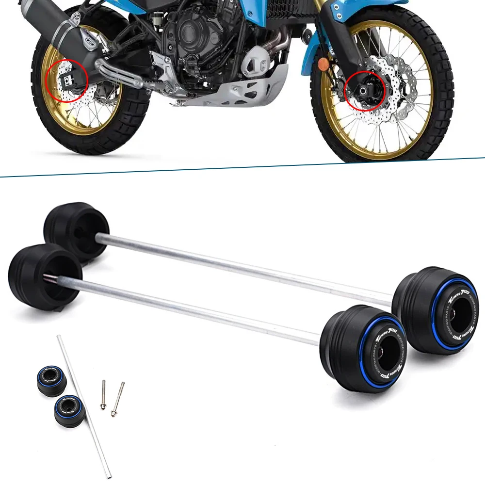 

For YAMAHA Tenere 700 T7 T700 Rally XTZ700 Tenere 2019-2025 Accessories Motorcycle Front Rear Wheel Axle Fork Crash Protector