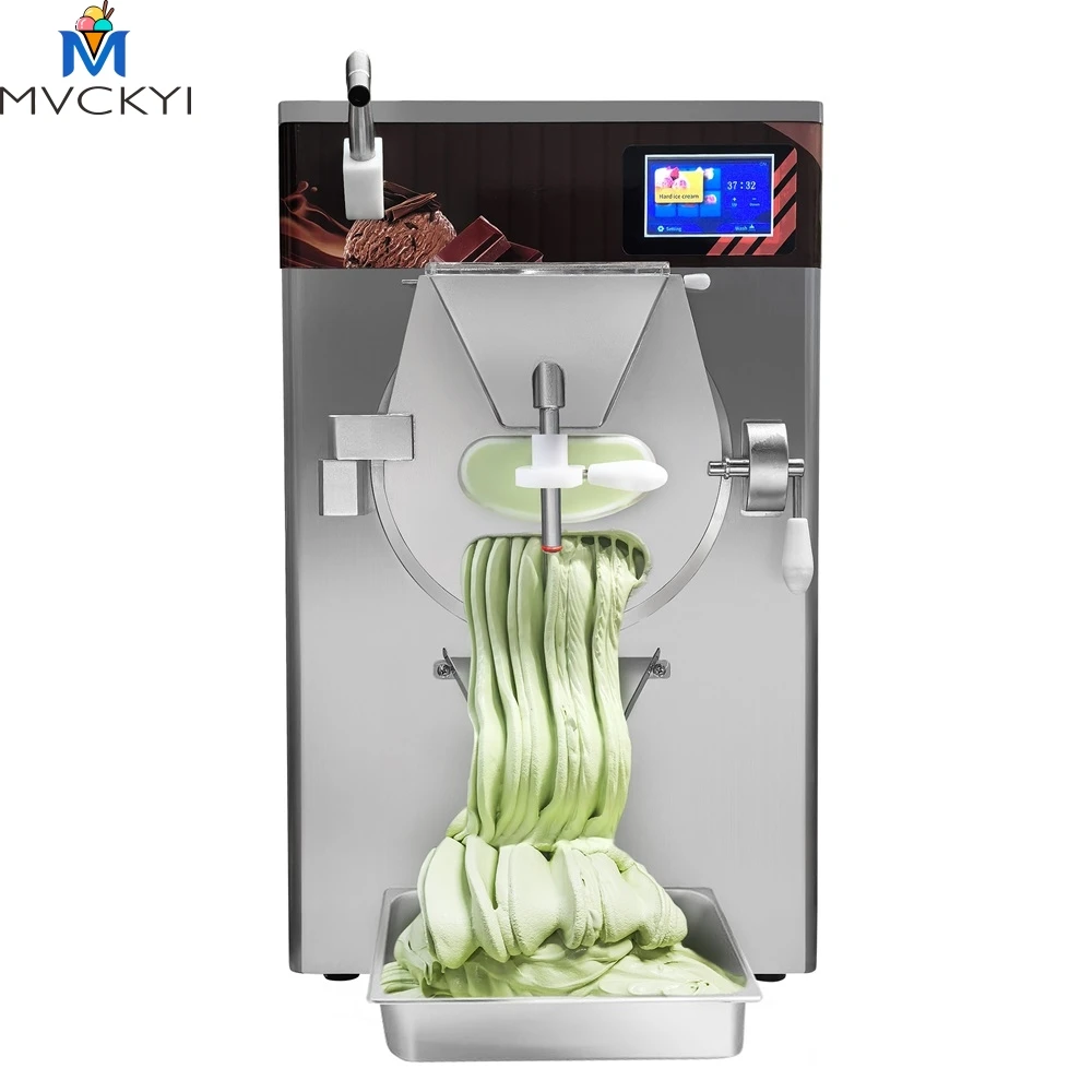 Mvckyi Stainless Steel Table top Hard Ice Cream Machine 12L Commercial Ice Cream Making Machine For Ice Cream Shop Equipment