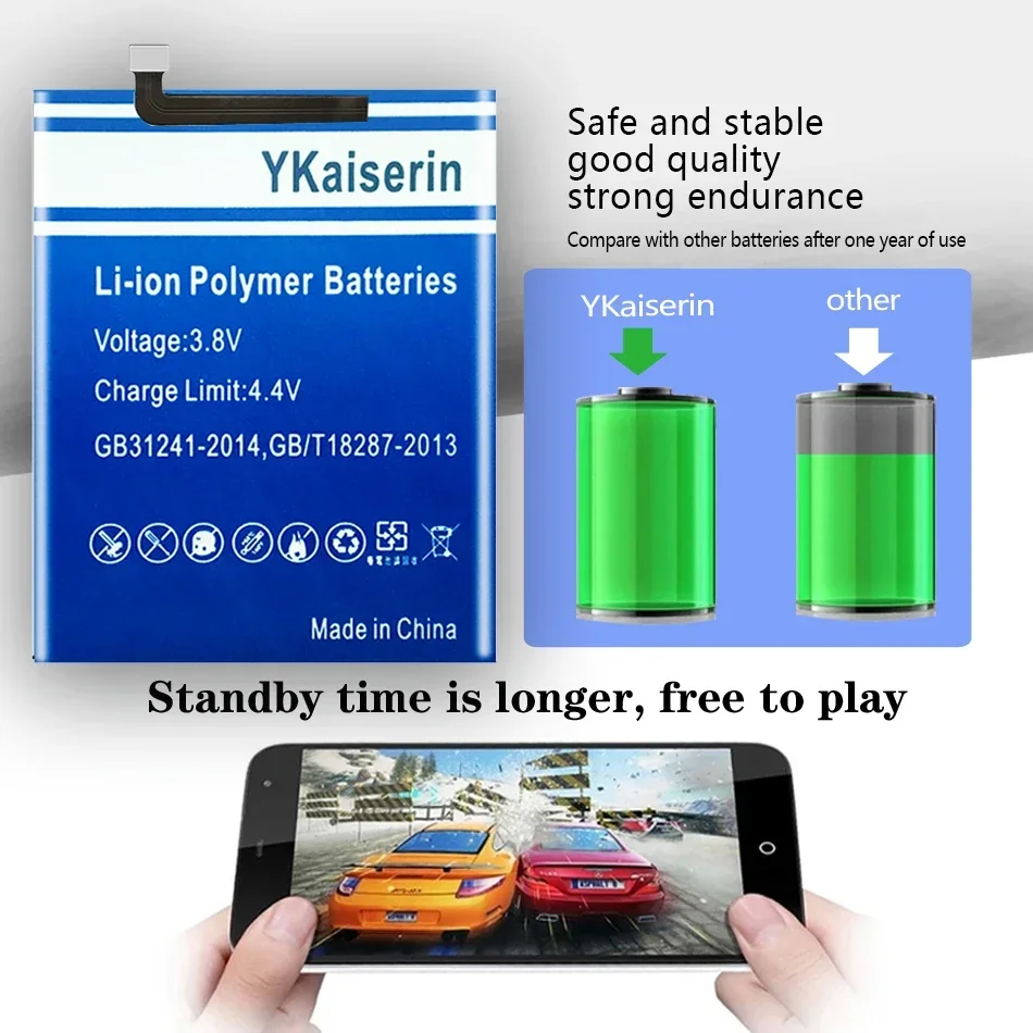 For Meizu High Quality Battery YKaiserin 4500mAh BA852 Battery For Meizu X8 Mobile Phone batteries + Free tools