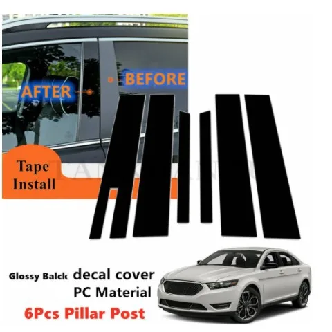 

For Ford Taurus 2010-2019 side door and window Edge modification window trim strip, black center pillar sticker
