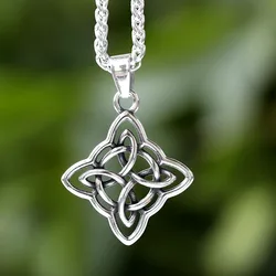 2024 New Fashion 316L Stainless Steel Viking Valknut Celtic Knot Odin Vegvisir Penant Necklace For Men Women gift