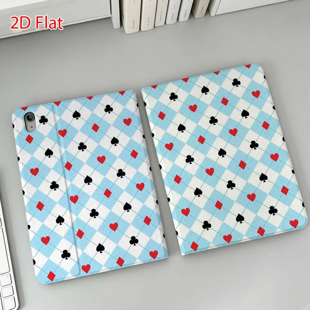 Red Card Suit Art For Apple iPad Pro Mini A16 A17 A14 4 5 6 7 6th 12th 9Gen 12.9 11 13 M4 inch Tablet Case Soft