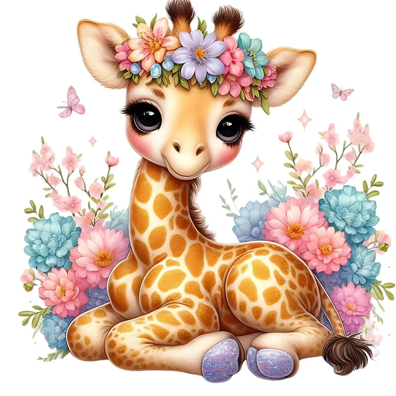 

1pc Cute Animal with Flowers Sticker, Water-proof Home Wall Decal for Switch, Bathroom, Cabinet, Door,Toilet, Car, Laptop