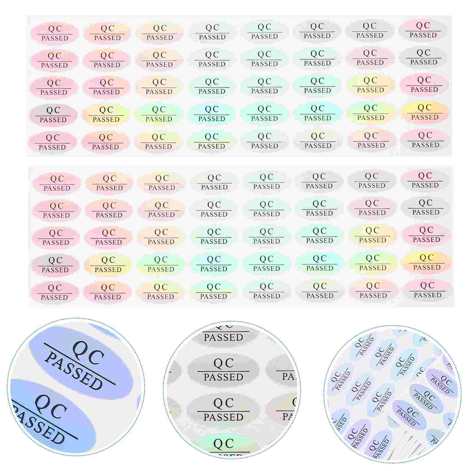 

500 шт. бирка Qc Pass, пройденные этикетки, наклейки, складские бирки, тест качества, водонепроницаемость, ПВХ, самоклеящиеся инвентаризаторы