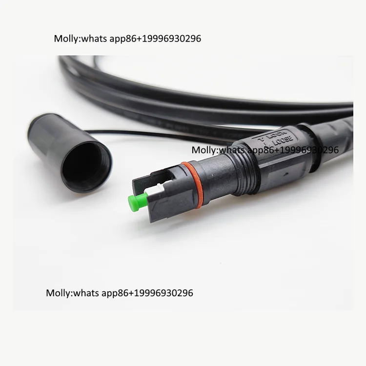 Outdoor Waterproof IP67 5G FTTH Mini SC APC H Connector Optical Optic Fiber Patch Cord