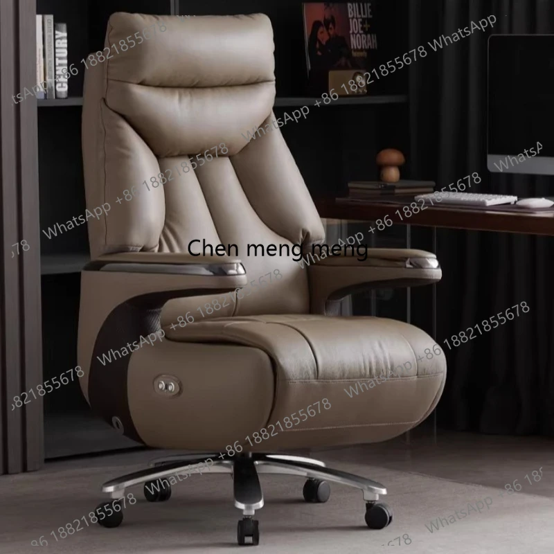 

Premium Leather Electric Massage Boss Chair Reclining High-Back Executive Office Chair multi-functional cadeira gamer furniture