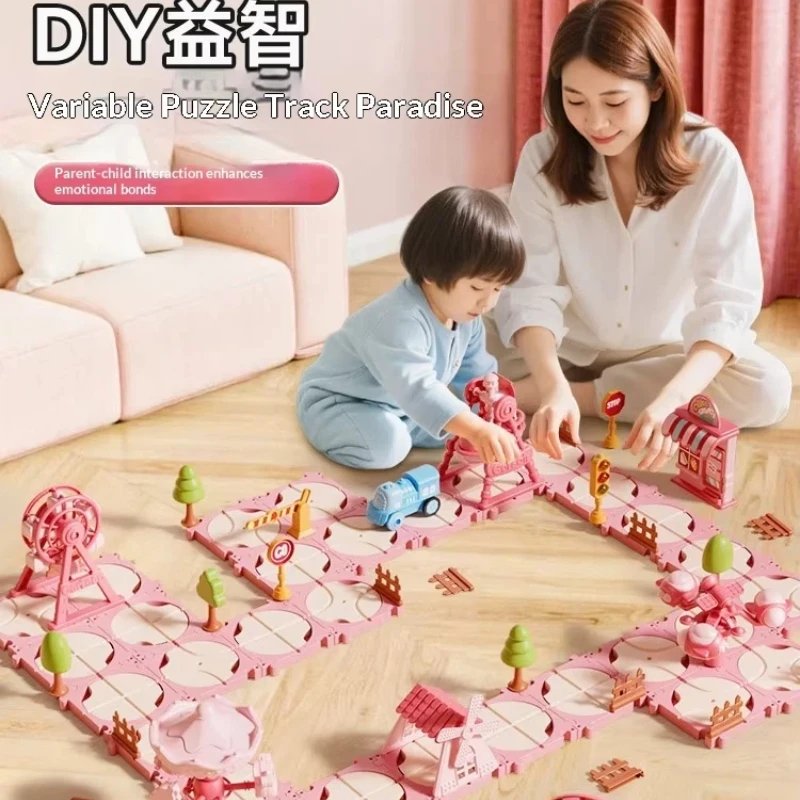

2026 детская игрушка-головоломка «сделай сам», замок-пазл, лабиринт, поезд, железнодорожный автомобиль, игрушка, универсальный возраст, подарок на день рождения, любимый детский