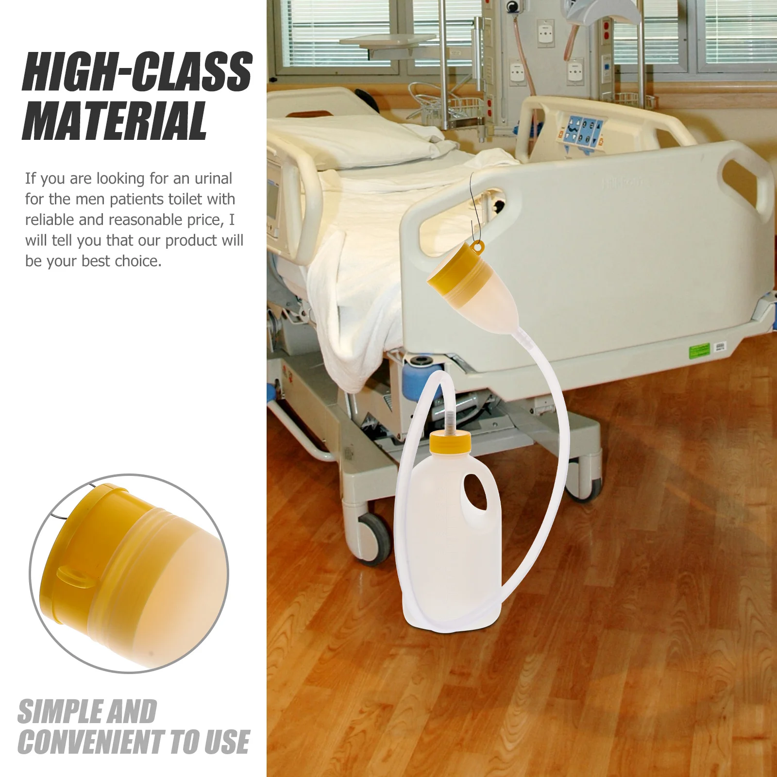 

Urinal Bottle Plastic Urine Jar Catheter Design Portable Large Capacity Male Urinal for Bedridden Elderly Patient Supply