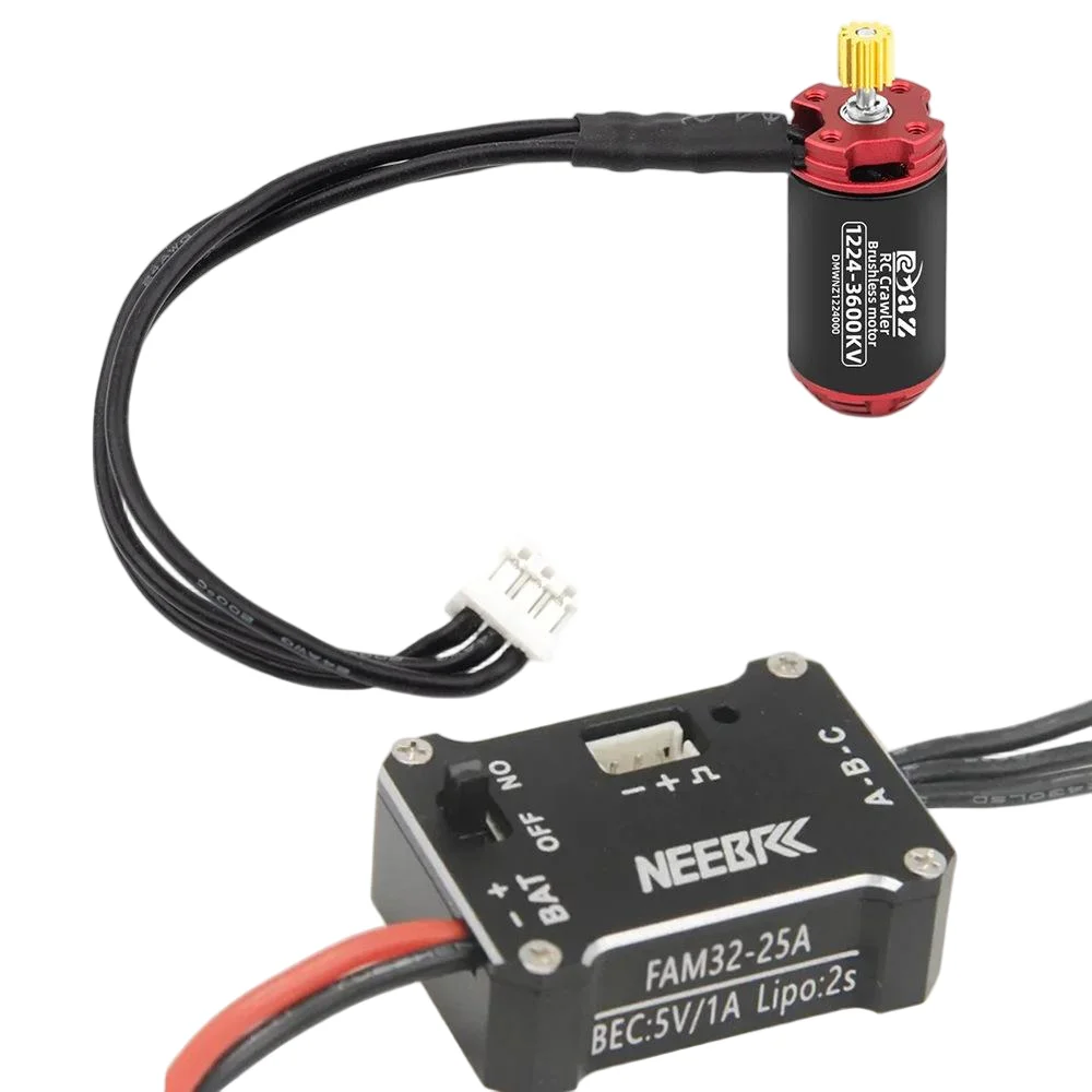 1224 Brushed Motor FAM32 25A ESC Combo 4000KV/5000KV For 1/18 1/24 1/28 RC Climbing Car FMS SCX24 Drift Off-Road Vehicle Parts