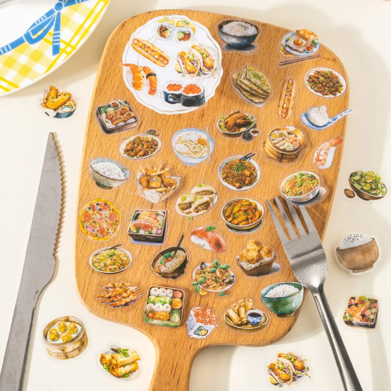 JIANWU Dish of The Day Series Vintage Food Landscaping PET Sticker Creative DIY Journal Material Collage Stationery