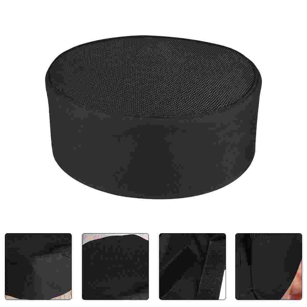 2 Pcs Chef Hat Unisex Hats Durable Working Cotton Caps Cloth Eco-friendly Black