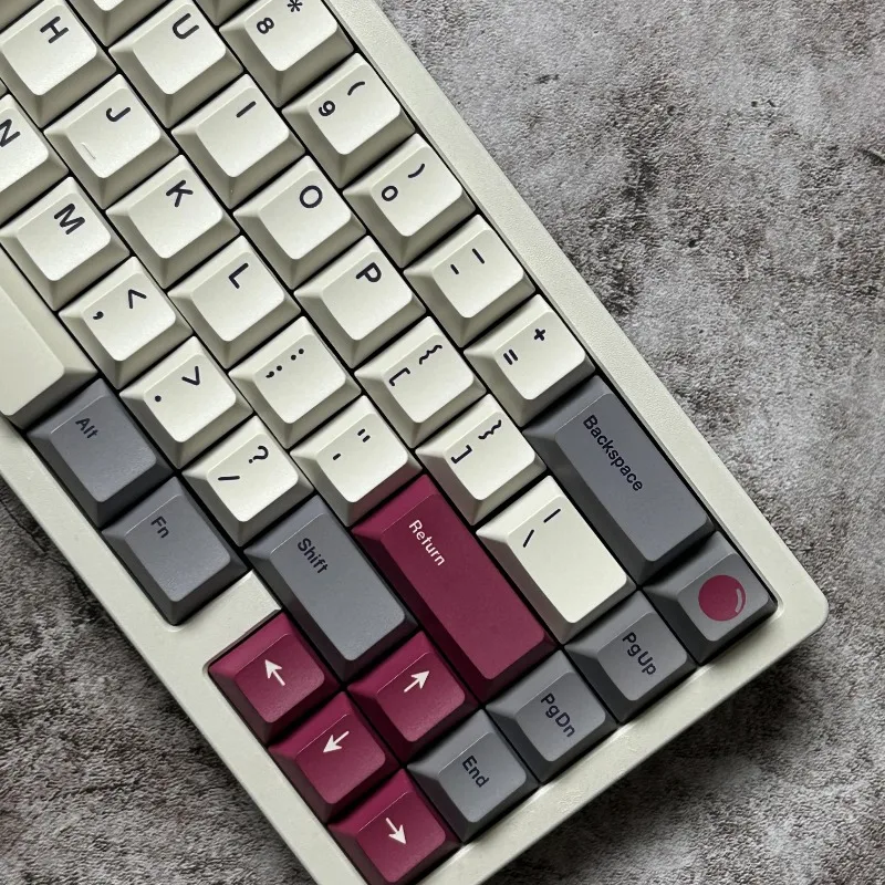 Custom PBT Cereja Perfil Tampas de Teclado, acessórios mecânicos Gamer, GMK Dmg Game Boy Tema Keycaps Set, 7U