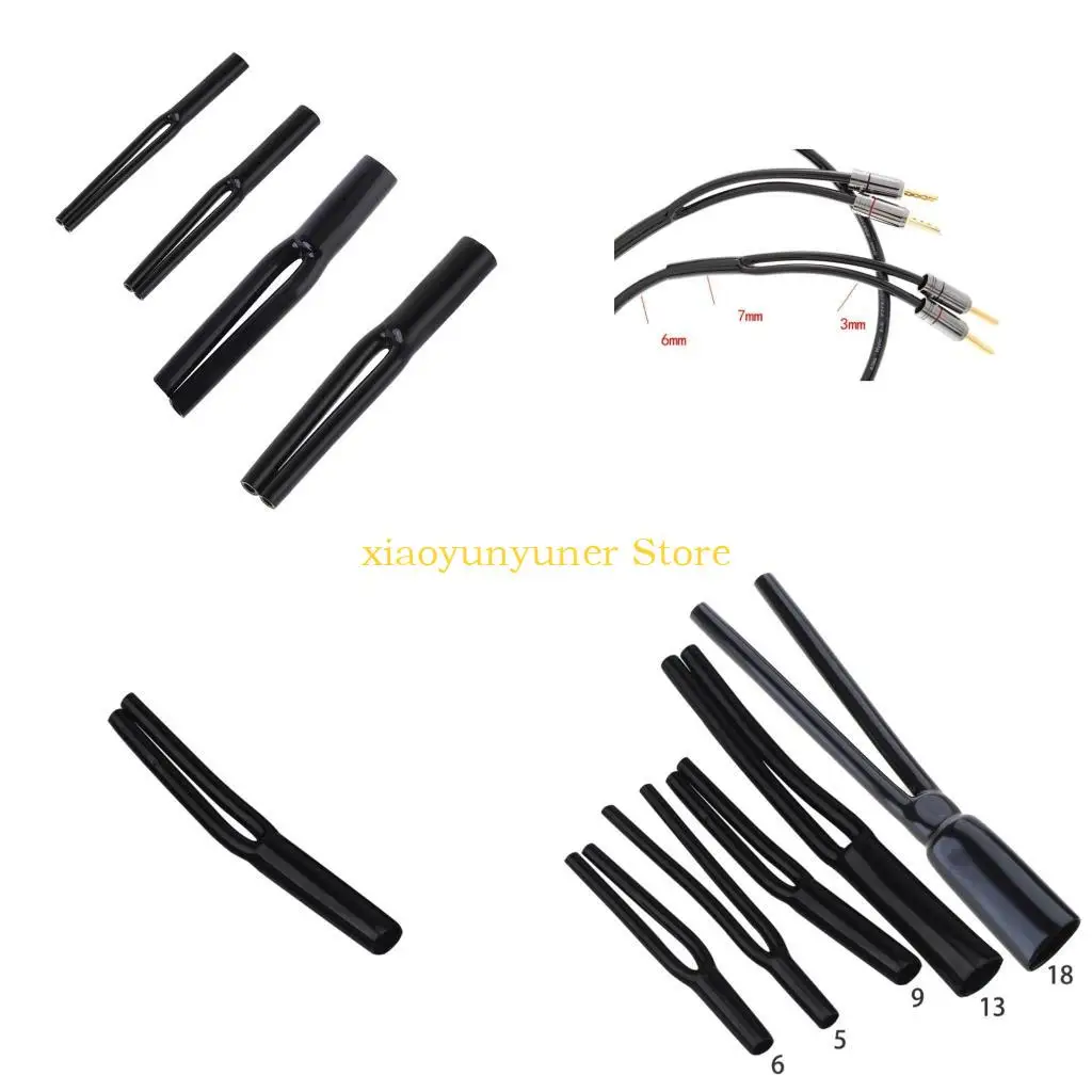 

P9JB 5Pcs 5/6/7/9/13/15/18mm Hifi Wire Pant Diy Speaker Cable Y Spliter