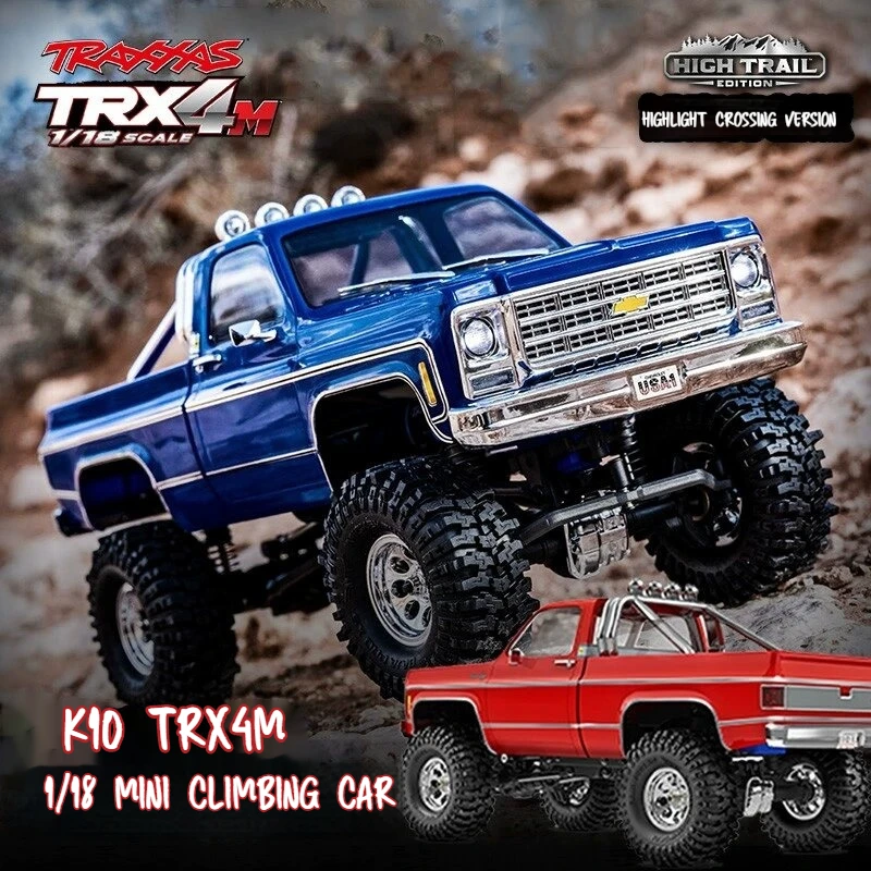 TRAXXAS 1/18 RC Car TRX4M K10 Heightening Crossing Version Of Climbing Car Off-road Vehicle Toys For Adult Kid Gift