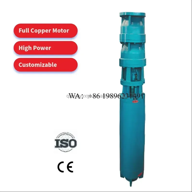 Wmwmnu Factory Price QJ Series High Pressure AC 10HP 200m Centrifugal Deep Well Vertical Submersible Water Supply