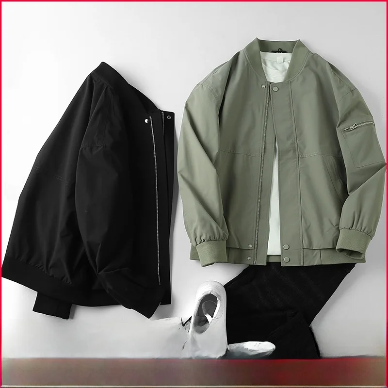 

High Quali Men's Faion Baseball Collar Pilot Jaet Outerwear Super Sli 3D Tailoring Stand Fit Long Sve Zipper ...