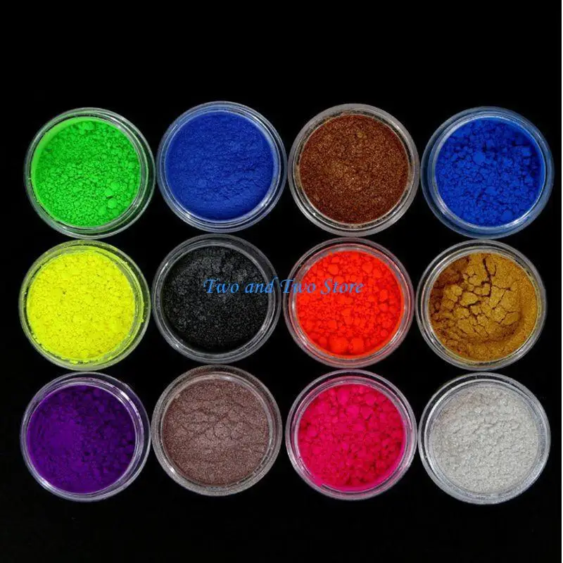 HX6F 60Pcs Pigments Mica Pigment Powder Set for Epoxy Resin Art Pigment Powder Epoxy Resin Dye for Resin Jewelry Art