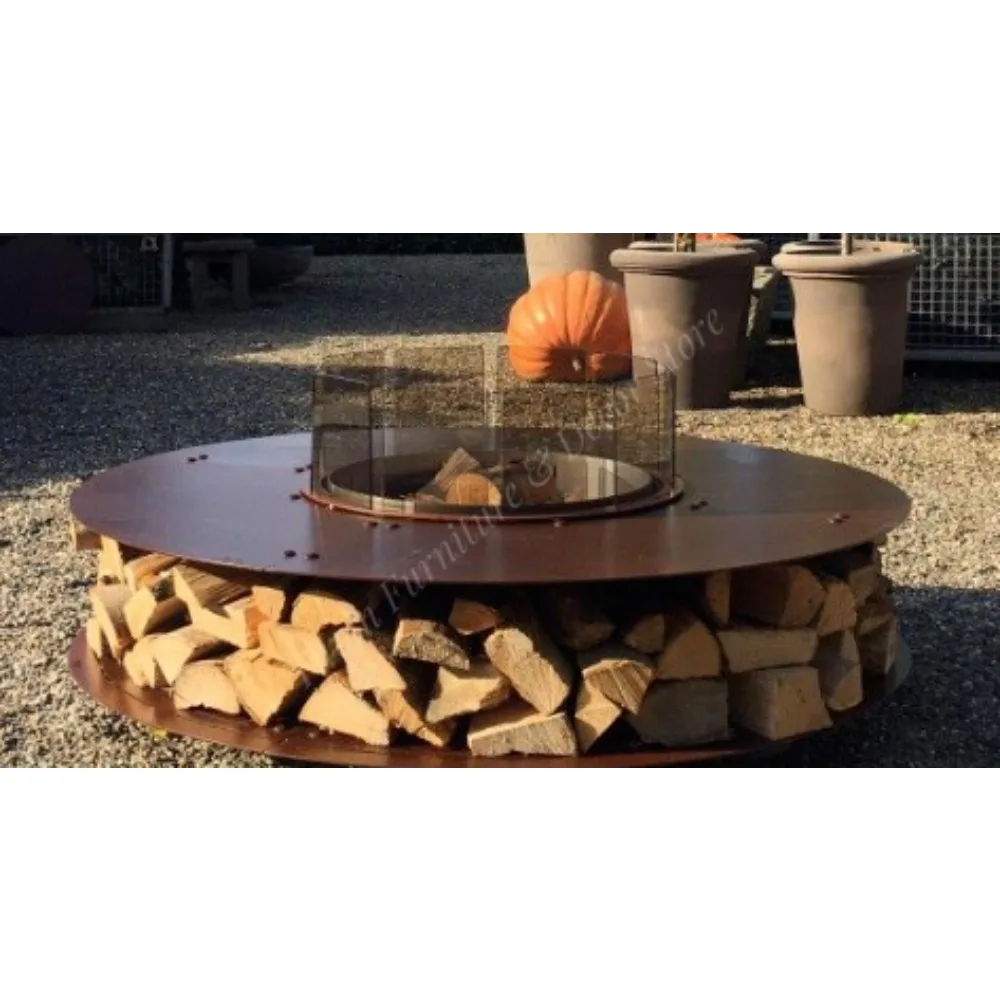 Customized Outdoor Camping Bonfire Grill Corten Steel Fire Pit Charcoal Grill Wood Burning Customized Color