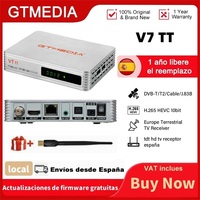 GTMEDIA V7TT TDT T2 HD España TV receptor DVB-T2 Terrestrial TV Receiver H.265 HEVC 10Bit,Support CCAM Decoder Box With USB WIFI