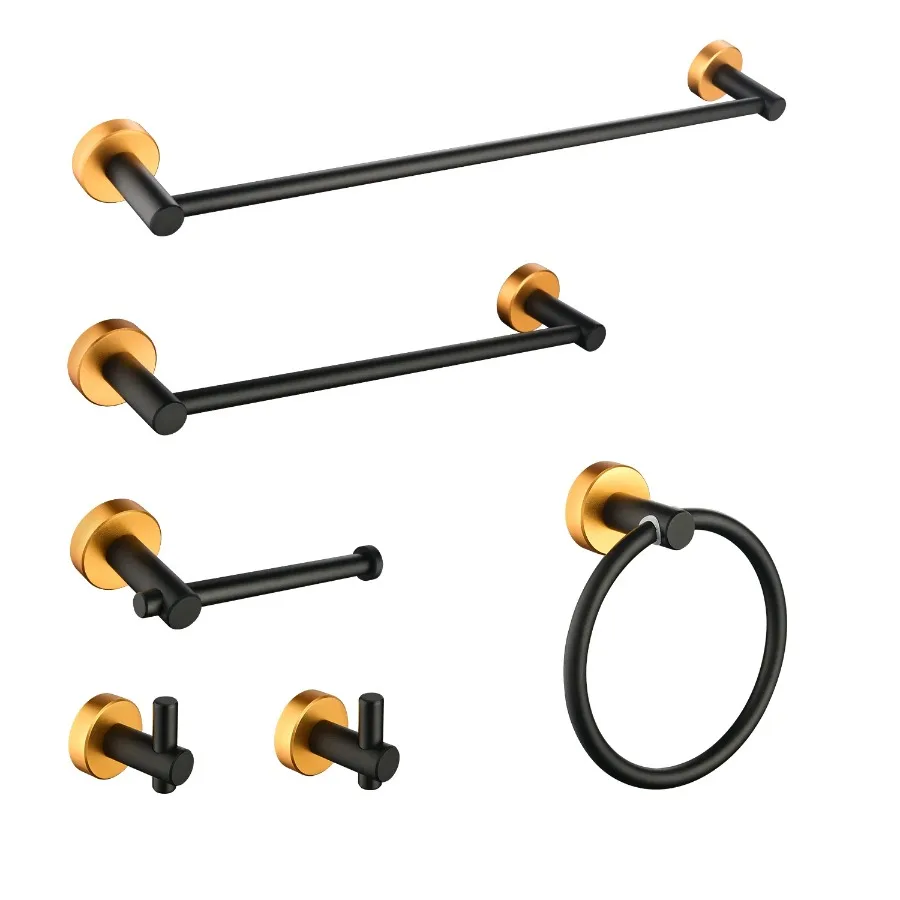 

6 Piece Bathroom Towel Rack Set Wall Mount