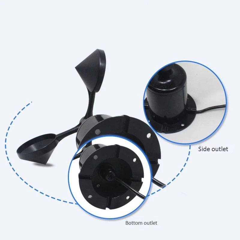 Anemômetro do ambiente do sensor da velocidade do vento, tipo anemômetro do pulso, saída do sinal do ambiente, 3 copos, 0-70 m/s, DC5-30V