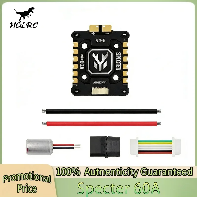 

HGLRC SPECTER 60A BL32 4in1 Mini ESC G071 128K Integrated CNC Heat Sink 20X20mm 3-6S for FPV Freestyle Drones DIY Parts