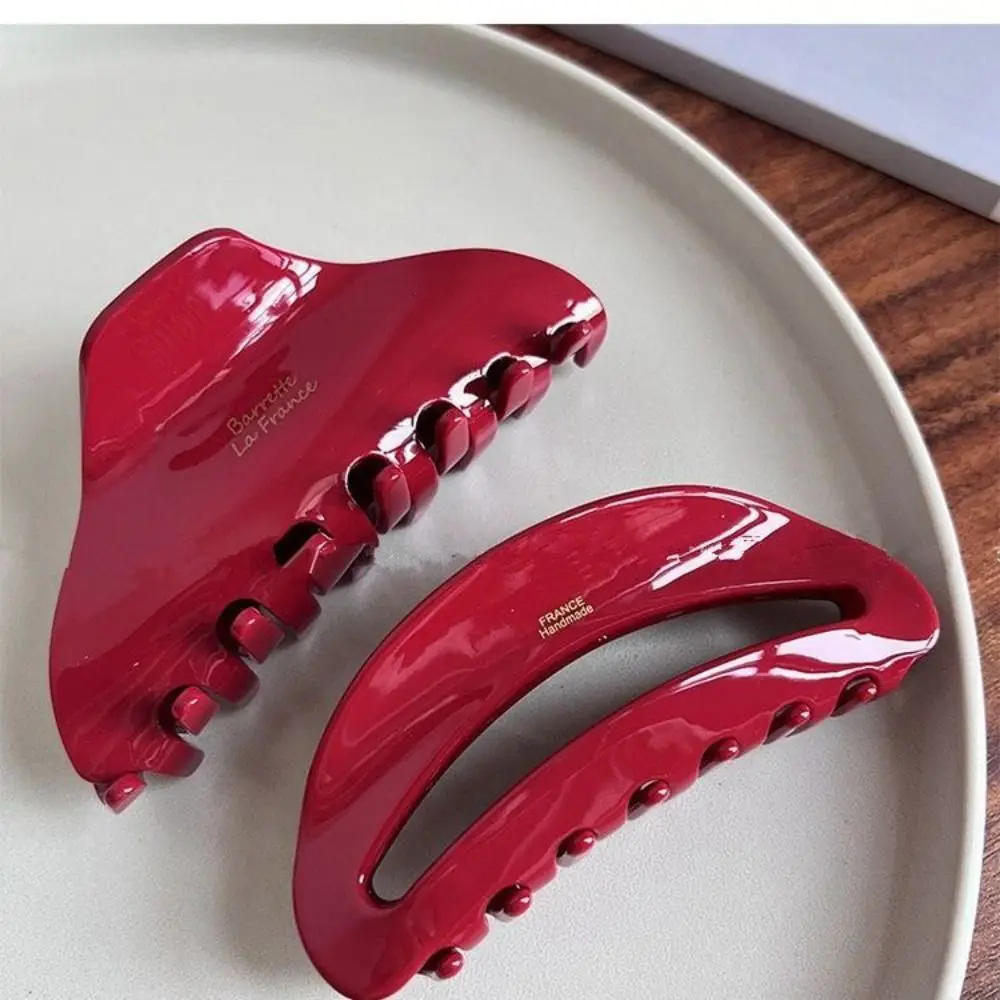 

Hairdress Large Size Hair Claw Acetate 10.5CM Hair Pin Red Headwear Girls Women