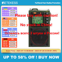 Retekess TR111 Radio FM Portable Radios AM FM Mini Ham Radio Shortwave Emergency Amateur Radio Multiband SW VHF WB Alarm Clock
