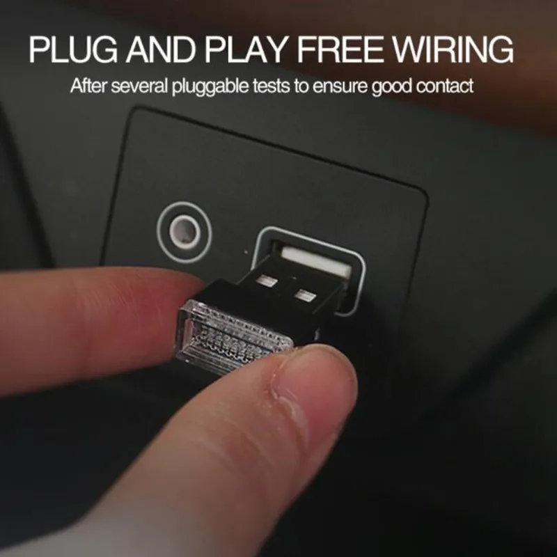 Luces LED de ambiente USB para coche, Lámpara decorativa para Hyundai Solaris I30 Elantra Tucson I10 i20 i35 IX20 IX25 IX35 Santa