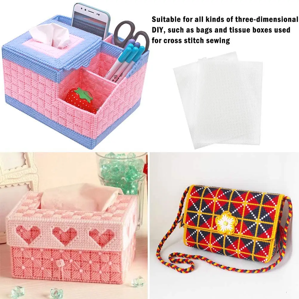 

20 шт. пластиковые сетчатые листы холста для вышивки, изготовления акриловой пряжи, вязания и вязания крючком (10,2 х 13,2 дюйма)-A78U