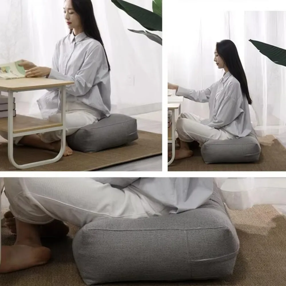 Sofa Back Cushion Cover No Filling Linen Breathable Fabric Bedside Backrest Pillow Case Tatami Cushion Protector Home Decor