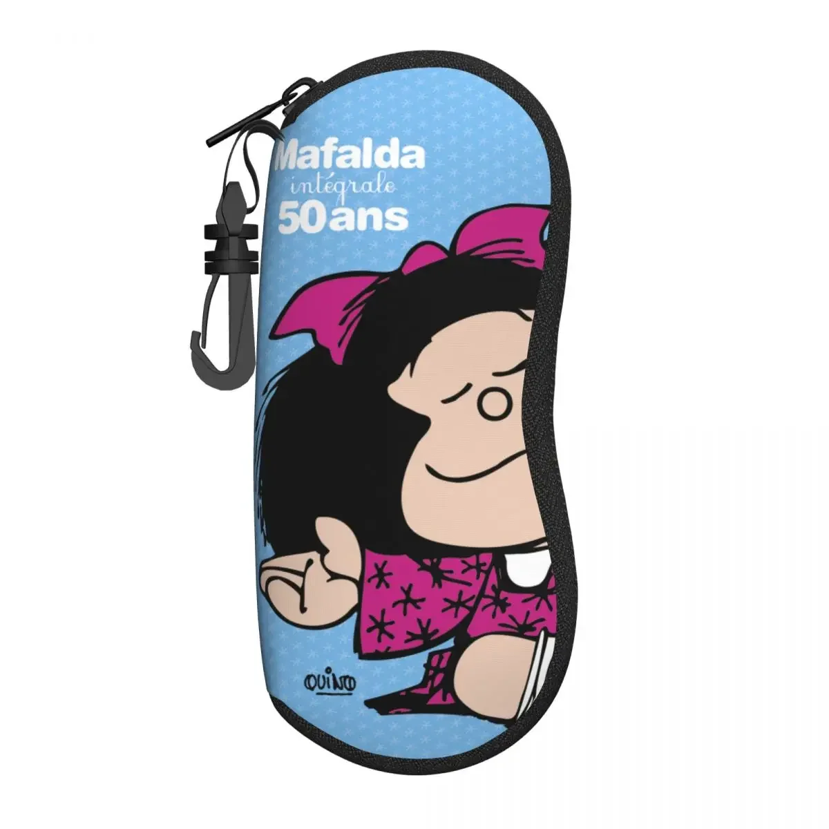 Mafalda Amine Glasses Case Fashion Zipper Kawaii Cute Cartoon Glasses Protector Vintage Sunglasses Box