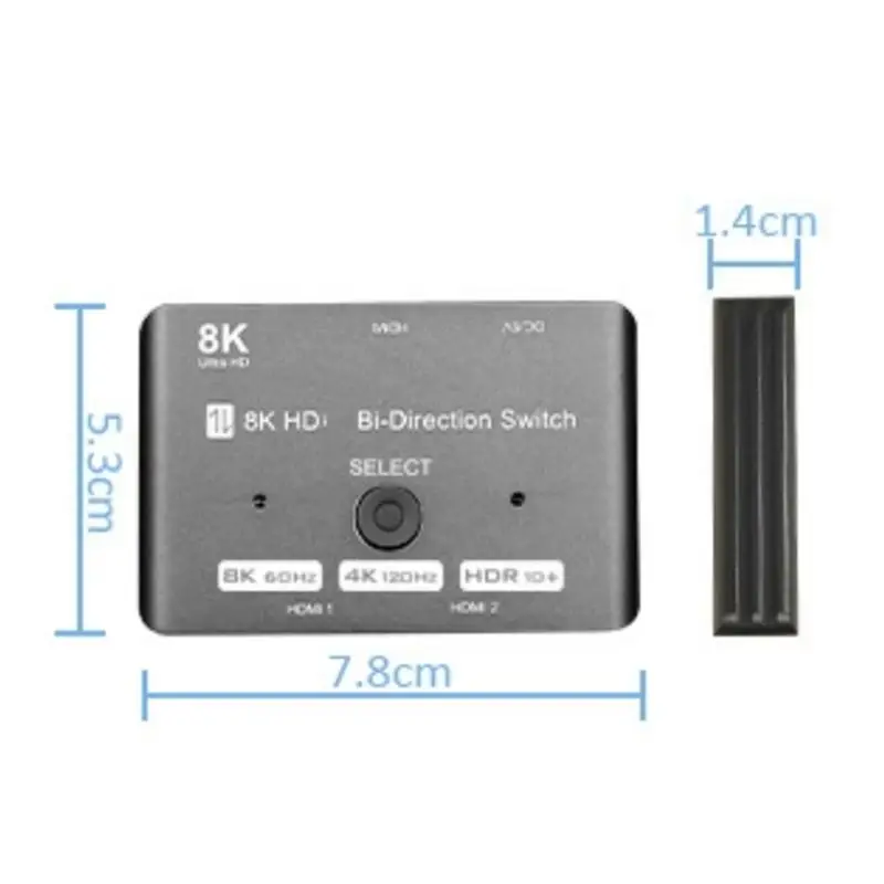 AS95 -Compatible Switch 2X1 1X2 8K60Hz 4K120Hz Bidirectional Two-Way Converter Adapter Switcher