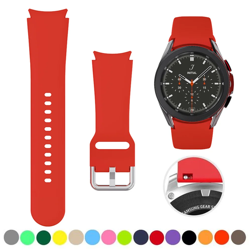 

20mm Strap For Samsung Galaxy Watch 4 44mm 40mm 5 pro 45mm belt Silicone correa Bracelet Galaxy Watch 4 classic 46mm 42mm band